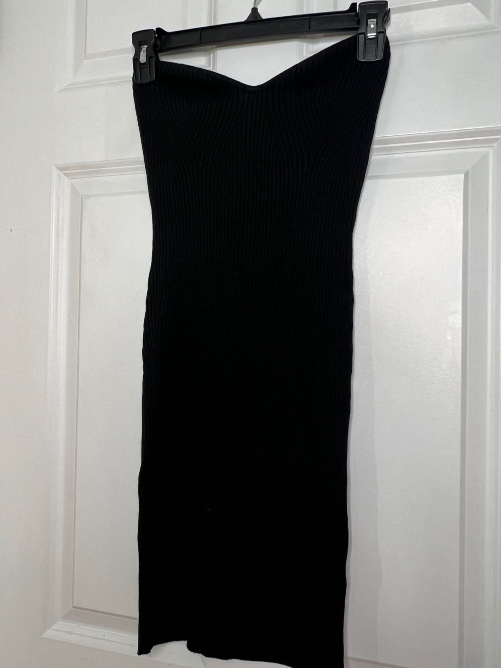 H&M Ribbed Strapless Midi Dress